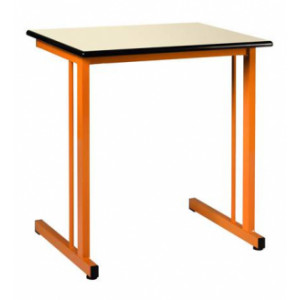 Table scolaire fixe stratifié - Tailles 4, 5, 6 (7 sur devis) - Stratifié chants ABS - Piètement monobloc
