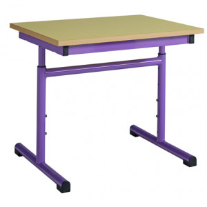 Table scolaire rectangulaire réglable - Dimensions : de 60 x 50 à 200 x 80 cm - Réglable en tailles 1, 2, 3 et 4 