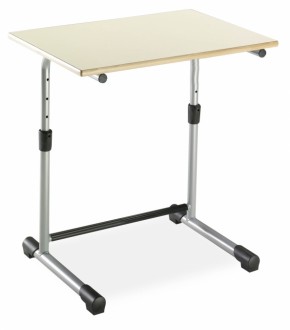 Table scolaire réglable - Taille 3 à 6 - Dimensions plateau (L x l): 70 x 50 cm ou 130 x 50 cm