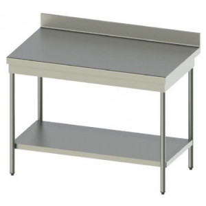 Tables avec inox 304 avec profondeur de 600 mm ou 700 mm en 10/10ème - Matière : Inox 304 - Pieds carrés ou ronds