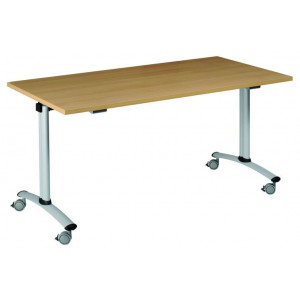 Table de réunion mélaminé - Hauteur 73 cm - Mélaminé chants ABS - Pieds en acier 