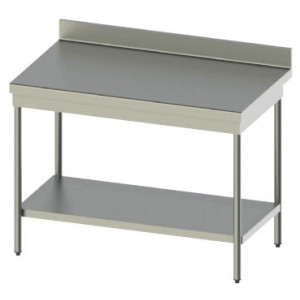 Tables en inox 441 avec profondeur de 600 mm ou 700 mm en 15/10ème - Matière : Inox 441 - Pieds carrés ou ronds