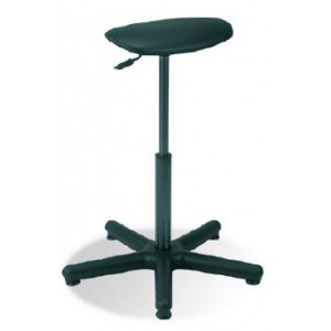 Tabouret assis debout - Finition similicuir noir non feu