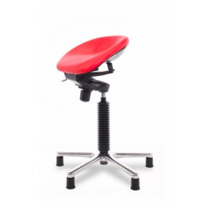 Tabouret atelier en tissu avec repose pied - Garantie : 2 ans