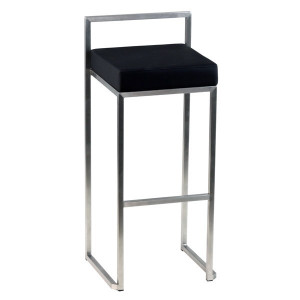 Tabouret bar avec dosseret - Dimension ( L x P x H )  : 39 x 36 x 90 cmMatière assise : simili cuir