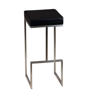 Tabouret bar carré en acier - Matière structure : acier- Dim ( H x L  x P ) : 76.5 x 36.5 x 36.5 cm