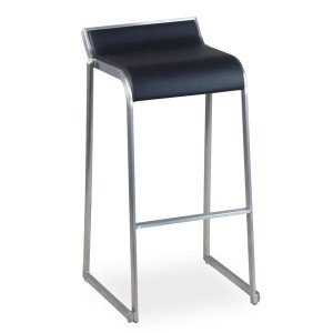 Tabouret bar en inox - Matière structure : Acier - Dim  L x P x H )  :  44 x 44 x  83 cm