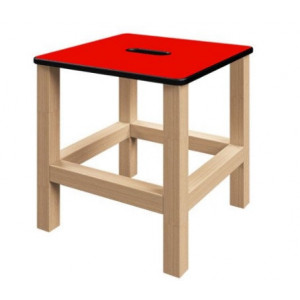 Tabouret carré pour crèche - L:350 mm; H:350 mm; P:350 mm