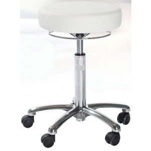 Tabouret d'atelier ergonomique rembourré sur roulettes - Diamètre du siège : 360 mm