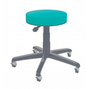  Tabouret d'examen médical - Réglage en hauteur de 54 à 73 cm - Assise Ø 34 cm - 5 roulettes 