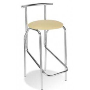 Tabouret de bar chrome - Finition similicuir