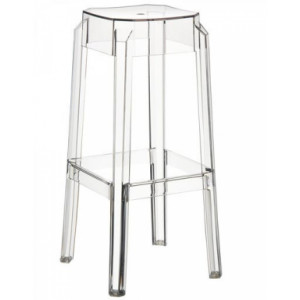 Tabouret de bar en Polycarbonate  - Hauteur assise : 75 cm – En Polycarbonate transparent ou blanc