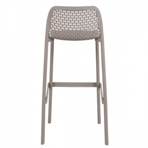 Tabouret de bar taupe - Matière du revêtement : Polypropylène