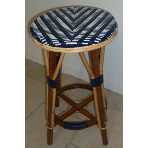 Tabouret de bar tissés à la main - Matériaux de construction : Rilsan et Rotin