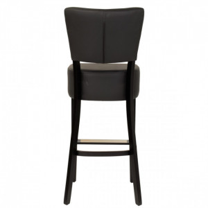 Tabouret en simili cuir noir - Hauteur d'assise 78 cm