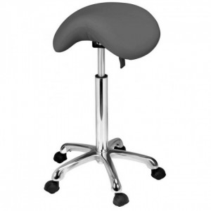 Tabouret ergonomique gris - Hauteur réglable 59 à 78 cm