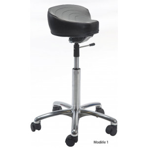 Tabouret ergonomique réglable avec selle - Hauteur d’assise : 54 - 73 cm