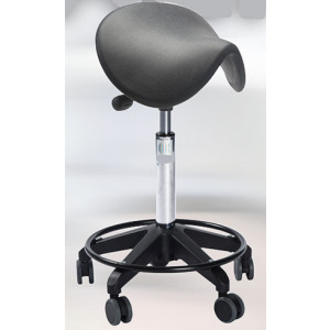 Tabouret ergonomique selle à roulettes - Hauteur d’assise : 61- 80 cm