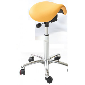 Tabouret ergonomique selle réglable à hauteur - Dimensions du siège (l x P x H) : 385 x 290 x 230 mm