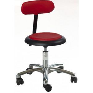 Tabouret ergonomique télescopique avec dossier - Hauteur d’assise : 37 - 50 cm