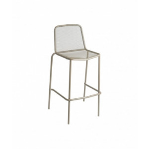 Tabouret haut restaurant TREVI - Usage: Extérieur - Structure : métal - Dimensions L x p x h : 59 x 50 x102 cm 