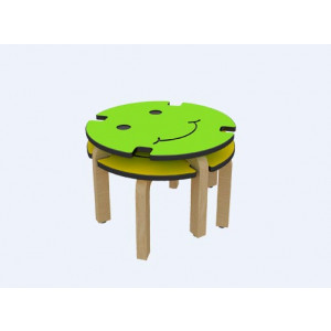 Tabouret rond empilable - Largeur : 330 mm  -  Hauteur : 215 mm