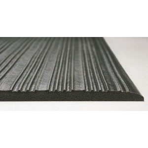 Tapis anti-fatigue - Matière : PVC - Épaisseur : 9 mm - Surface: pleine /rainurée