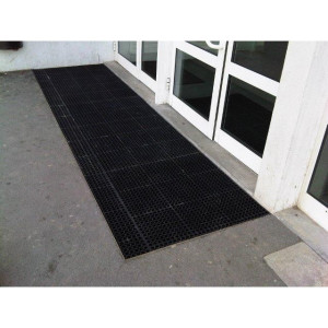 Tapis caillebotis caoutchouc - Dimensions : 91 x 152 cm ou 98 x 157 cm