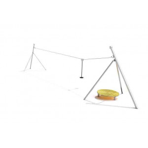 Téléphérique pour enfant - Hauteur de chute : 100 cm - Dimensions (L x l x H) : 3042 x 457 x 465 cm