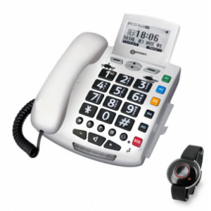 Téléphone multifonctions avec télécommande appel d'urgence - Réglage du volume d’émission (-4, 0, +4dB)
