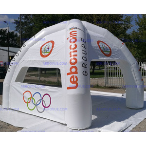 Tente gonflable publicitaire - Fabriqué en toile polyester enduit PVC 350 gr/m2