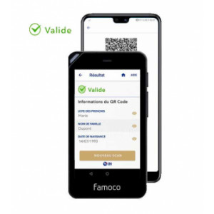 Terminal lecteur pass sanitaire mobile - Application TousAntiCovidVerif pré installée - Très simple d'utilisation