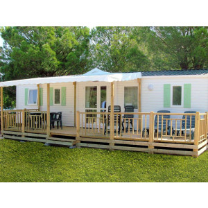 Terrasse mobil home couverte 18 m2 - Surface : 18 m2 - couverte