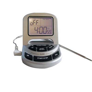 Thermomètre digital sonde inox avec alarme - Amplitude : 0+300°C / +32+572°F