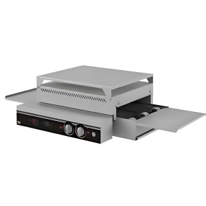 https://www.techni-contact.site/ressources/images/produits/merchandising/toasteur-a-convoyeur-4400-w-77611347-1.jpg - Hauteur de passage : 220 mm - Capacité : 1200 toasts / heure - Matière : inox - Puissance : 4400 W