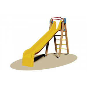 Toboggan avec barre de retenue - Dimensions (L x P x H): 340 x 100 x 230 cm