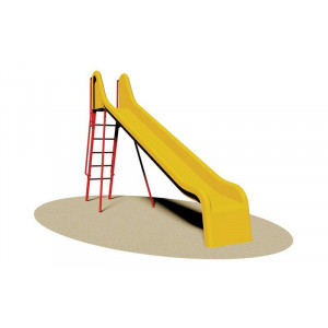 Toboggan de jardin en métal - Dimensions (L x P x H): 115 x 395 x 240 cm