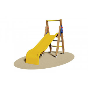 Toboggan de jardin pour enfants - Dimensions (L x P x H): 235 x 75 x 160 cm