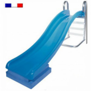 Toboggan de piscine - Longueur glissière : 2.40 m - Largeur : 0.60 m