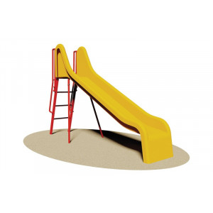 Toboggan en acier pour enfants - Dimensions (L x P x H): 100 x 290 x 190 cm