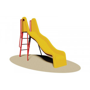 Toboggan en métal pour enfants - Dimensions (L x P x H): 100 x 290 x 190 cm