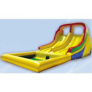 Toboggan gonflable aquatique pour enfant - Dimensions: longueur 17,0 x largeur 5,9 x hauteur 6,1