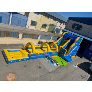 Toboggan gonflable modèle Aquatico - Dimensions du jeu( LxPxH) : 14.0x5.2x5.2