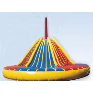 Toboggan montagne jeu de groupe gonflable - Dimensions sol (m) Ø 11,7 x H 4,5