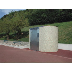 Toilette public simple en béton - Modèles Extérieurs PMR L200