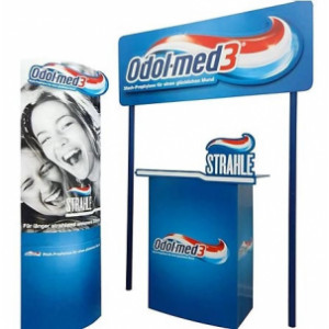 Totem publicitaire pour stand - Structure métallique