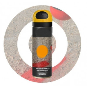 Traceur de chantier non fluorescent - Volume : 500 ml - Peinture de marquage