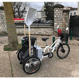 Triporteur pour nettoyage et collecte de déchets - Poids Maxi autorisé 140 kgs
