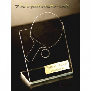 Trophées de sport plié en plexiglas  - Dimensions : 90 x 80 x 40 mm