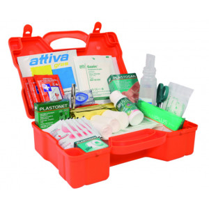 Trousse de secours atelier et usine - Dimensions (L x l x H)  :  28.5 x 21 x 8.7 cm